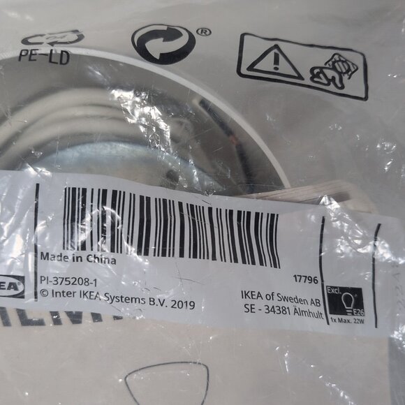 IKEA HEMMA Hanging Cord Set White 1.8m 5'11" 503.865.80 NEW Light Lamp White - Picture 3 of 9